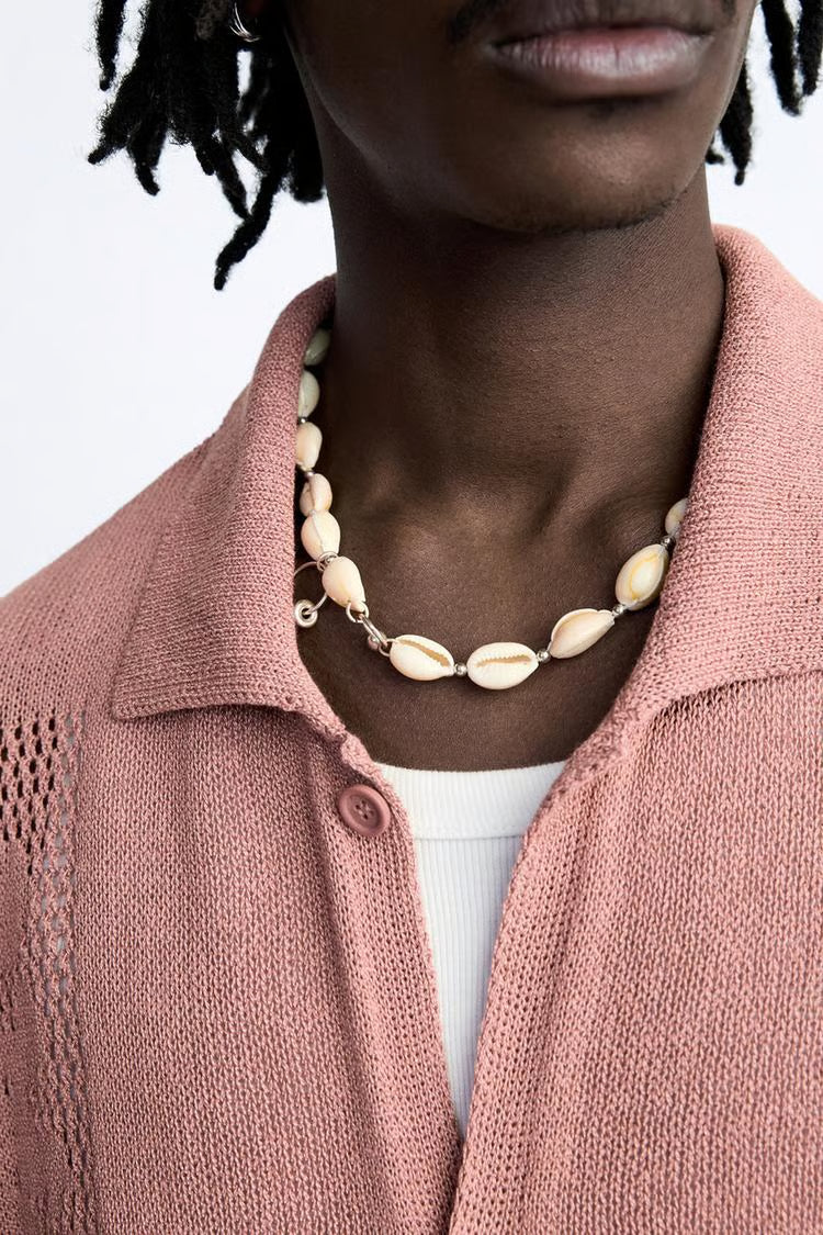 BEADED SEASHELL NECKLACE
