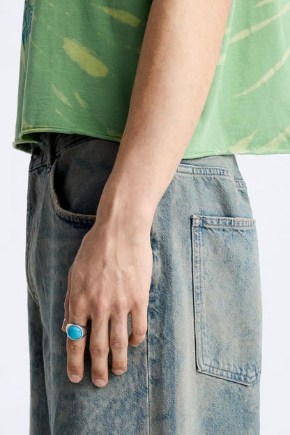 CONTRAST SIGNET RING